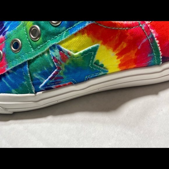 Gypsy Jazz Colorful Tie Dye Play Along Star Canvas Slide On Sneakers size 8.5 - Picture 8 of 15